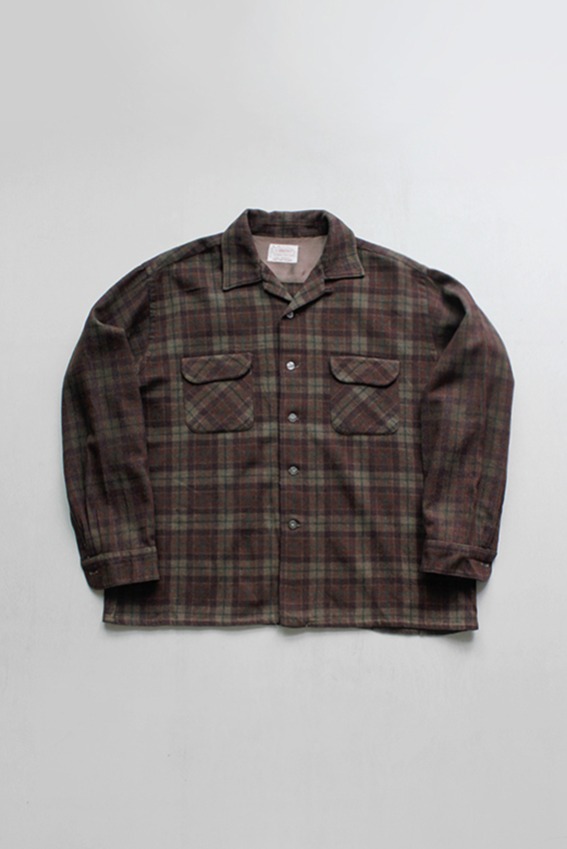 70&#039;s Brent Plaid Board Shirt (XL)
