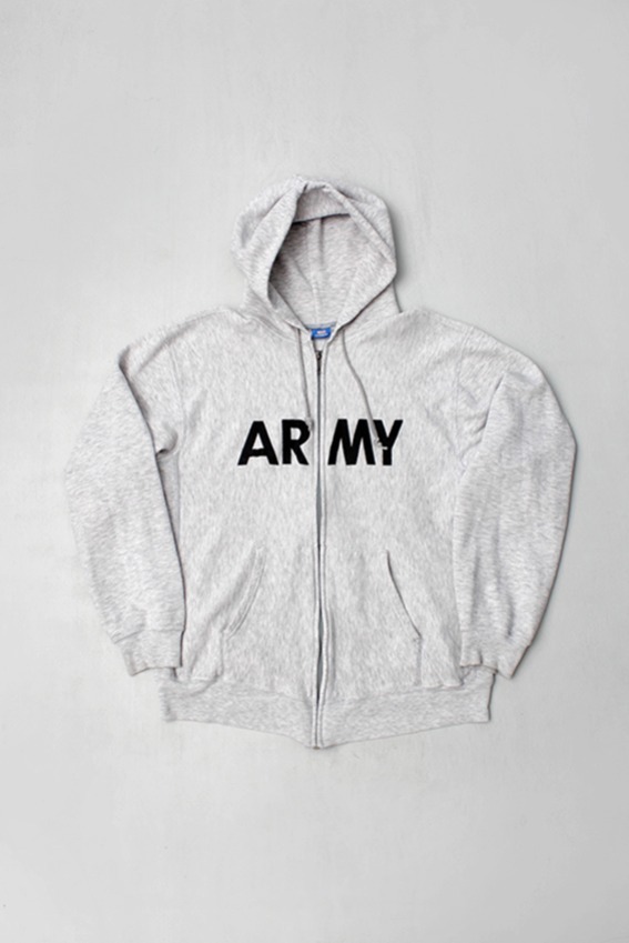 80s Champion ARMY Reverse Weave Hoody (L)