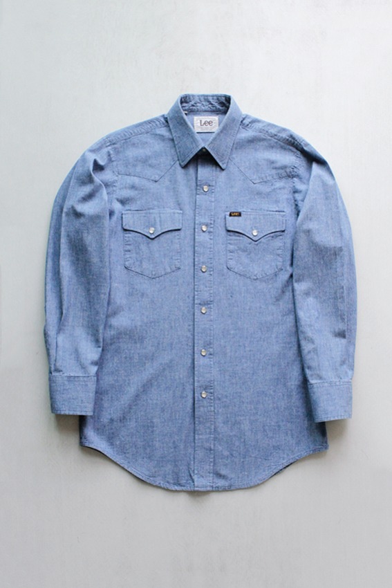 [Deadstock] 70s Lee Chambray Shirts (15 1/2 x 33)