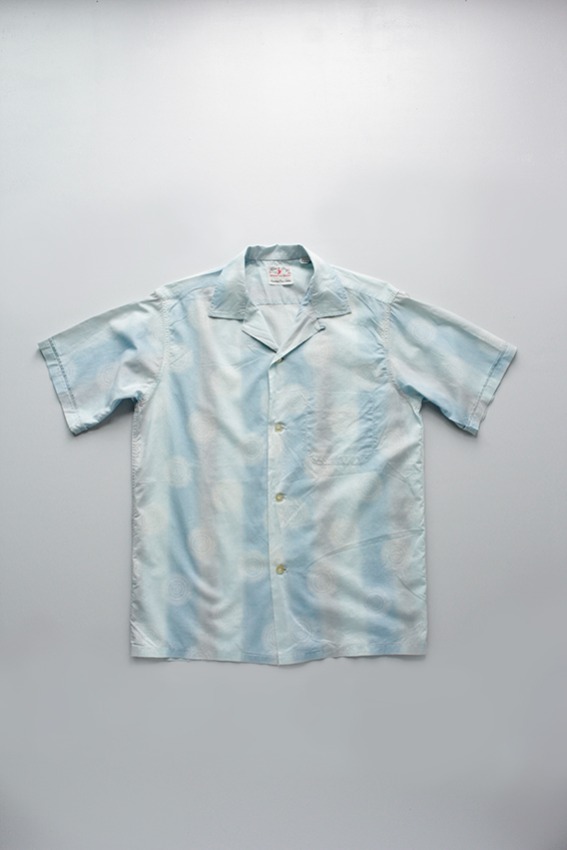 50s Lion Of Troy Shadow Stripe, Loop Collar Shirt (M)